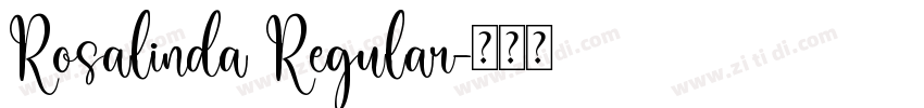 Rosalinda Regular字体转换